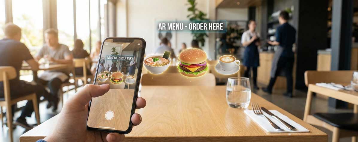 WebAR restaurant menu